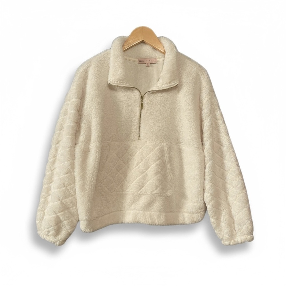Crave Fame Ivory Fleece Jacket - Picture 3 of 3